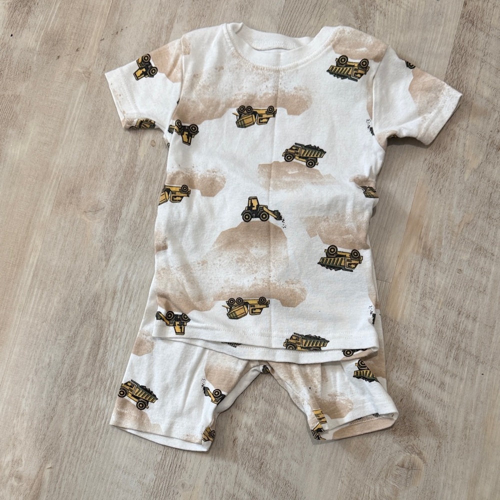 Carter's Cream and Yellow Construction Pajama Set